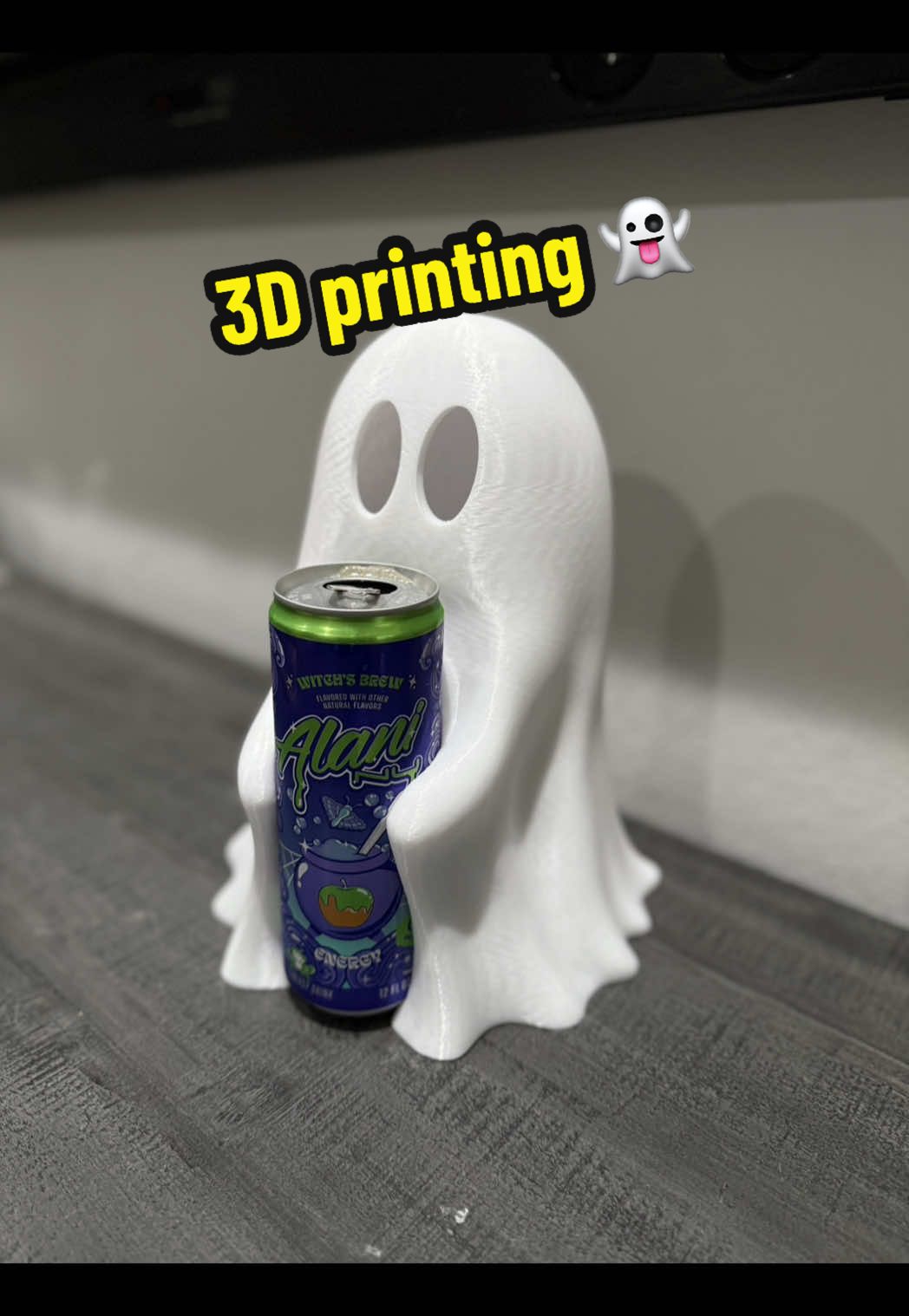 I seriously couldn’t wait to show you guys 😭 #3dprinting #alani  #creality3d #3dprinted #ghost #halloweendecor #alaniwitchesbrew 