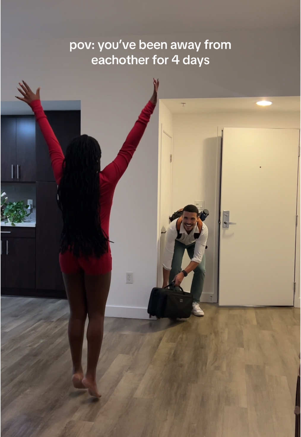 he couldn’t get that backpack off fast enough 🥺 #couplegoals #relationshipgoals #relatable #inlove #loml 