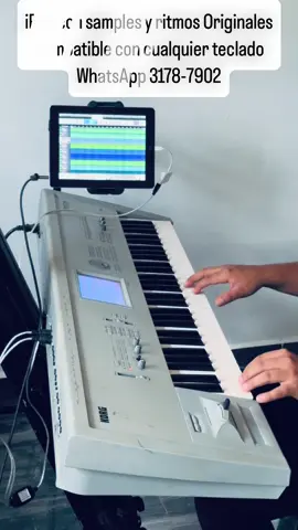 iPad con samples y ritmos originales  Cel: 31787902 #korg #korgtriton #gasparpuentes #ritmo #musicstudio #ipad #coros #samples 