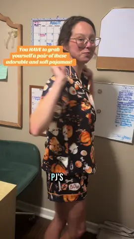 They also happen to be on sale RIGHT NOW! Go get you some! You deserve it 🥰🎃👻💀🧡🖤#halloweenpajamas #spookyseason2025 