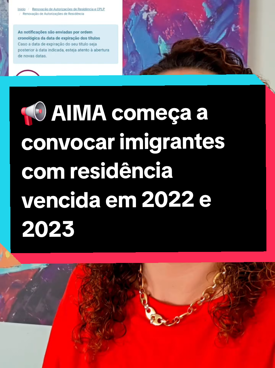 📢 AIMA começa a convocar imigrantes com residência vencida em 2022 e 2023 A AIMA iniciou esta semana a convocação dos imigrantes cujas autorizações de residência venceram entre 2022 e 2023, ampliando o processo que antes era exclusivo para os títulos expirados até 2021. 📨 Segundo a Estrutura de Missão, os e-mails de notificação já estão sendo enviados. Quem for chamado deve acessar o portal de renovações da AIMA, inserir os dados solicitados e aguardar o envio do DUC (Documento Único de Cobrança) para pagamento das taxas. 📅 Após a confirmação do pagamento, será feito o agendamento presencial para entrega de documentos e coleta de biometria, essencial para atualizar os dados de segurança. 🔁 Esta é uma das maiores ações em andamento para normalizar a situação documental de milhares de estrangeiros em Portugal. 📍Sua residência venceu em 2022 ou 2023? Já recebeu o e-mail da AIMA? Comente aqui e compartilhe essa informação nos grupos. Pode ajudar quem está na mesma situação. #AIMA #RenovaçãoDeResidência #imigrantesemportugal  #brasileirosemportugal  #possotemostrar  #imigrantesdacplp #cplp🇲🇿🇨🇻🇬🇼🇧🇷🇵🇹🇦🇴🇰🇳🇸🇹🇹🇱      Alt text Texto informativo sobre convocação da AIMA para imigrantes com título de residência vencido em 2022 e 2023. Instruções sobre recebimento de e-mail, acesso ao portal, emissão de DUC e agendamento para coleta de biometria.