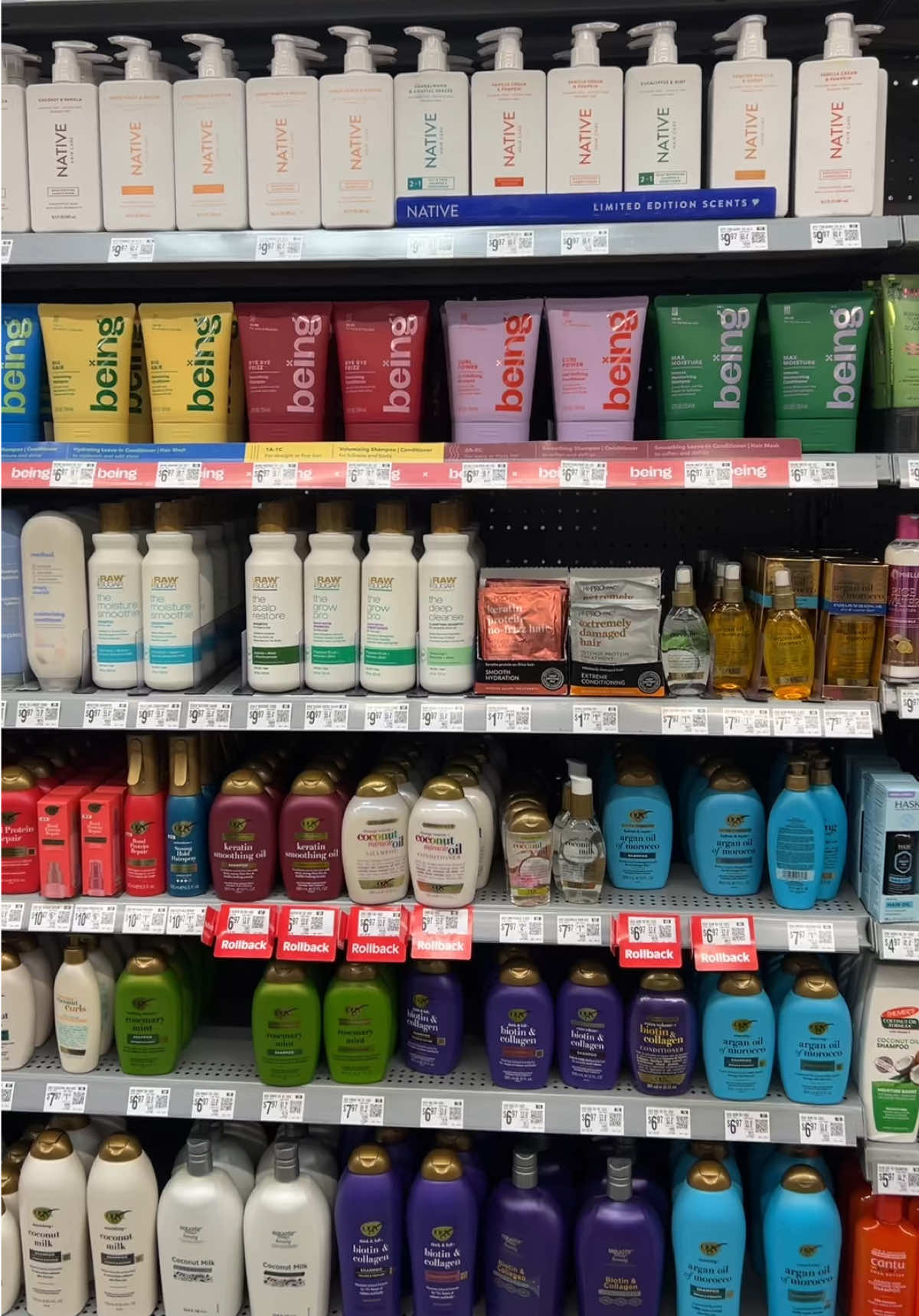Recomendaciones de Walmart para el cabello #cabello #walmart #recomendation #native #ogx #hask #hair 