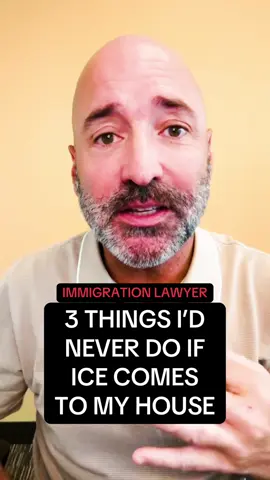3 things I would NEVER do if ICE showed up at my house 👇 1. Open the door without a signed judicial warrant. 2. Don’t answer questions without a lawyer. 3. Don’t lie—one mistake could make you ineligible for relief. I’ve seen too many people lose their chance to stay because they didn’t know their rights.  Know your rights.  Stay silent.  Ask for a lawyer.  And protect your family. Share with those who need to know it, and follow for more!  #ICE #immigrationlawyer #immigration #knowyourrights 