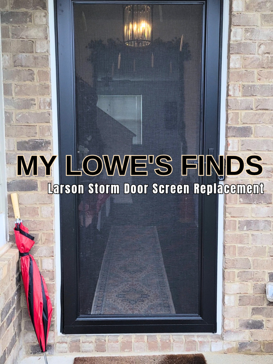 This Larson Storm Door is definitely one of our favorite purchases of 2025. Since its starting to get little cooler in Atlanta, we decided to replace our glass frame to our Larson Storm, that we got from @Lowe’s with the screen that comes with it.  This will allow for the air to flow through the house and hopefully make our electric bill cheaper from not needing to turn the AC on.  Also count how many times i say, 