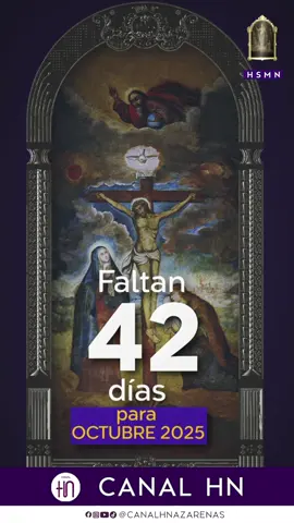 ¡Prepárate!, faltan solo 42 días para el mes de Octubre. La espera se acorta, los corazones vuelven a latir de emoción, no hay peruano que no sienta como algo entrañablemente propio el color morado, los cánticos, los cirios ardientes, las marchas procesionales, unámonos e imploremos su santa bendición, el Señor de los Milagros vuelve a encontrarse con nosotros. Nazareno, siempre es mi corazón. Síguenos en nuestras redes sociales: https://linktr.ee/HSMNazarenas #CanalHNazarenas #HSMNazarenas #EnCaminoAlMesMorado2025