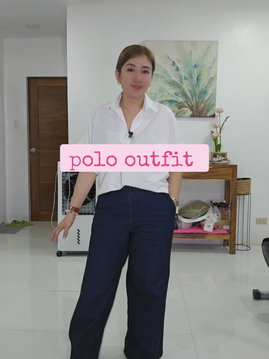 mas ok mag upsize for this polo #poloforwomen #polooutfit #officeoutfit #titaoutfits 