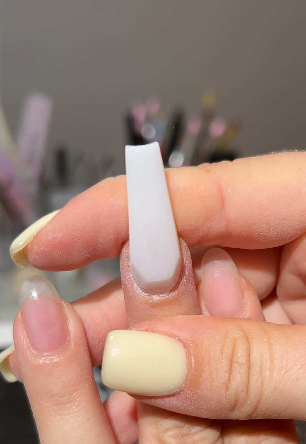 Replying to @𝖘 𝖆 𝖉 𝖉 𝖎 𝖊  the most literal coffin shaped nails ⚰️🤭 #nailtutorial #nailart #gelnails #acrylicnails 