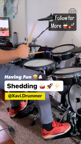 Shedding on drums	- Follow for Daily Drum Lessons 🥁	#xavidrummer #drumporn #drumplayer