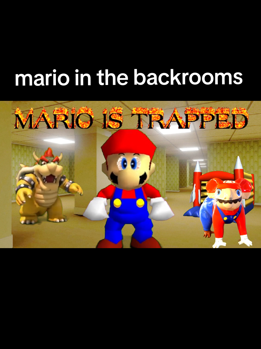 mario is forever lost in the backrooms help #mario #backrooms #brainrot #weirdmemes #supermario 