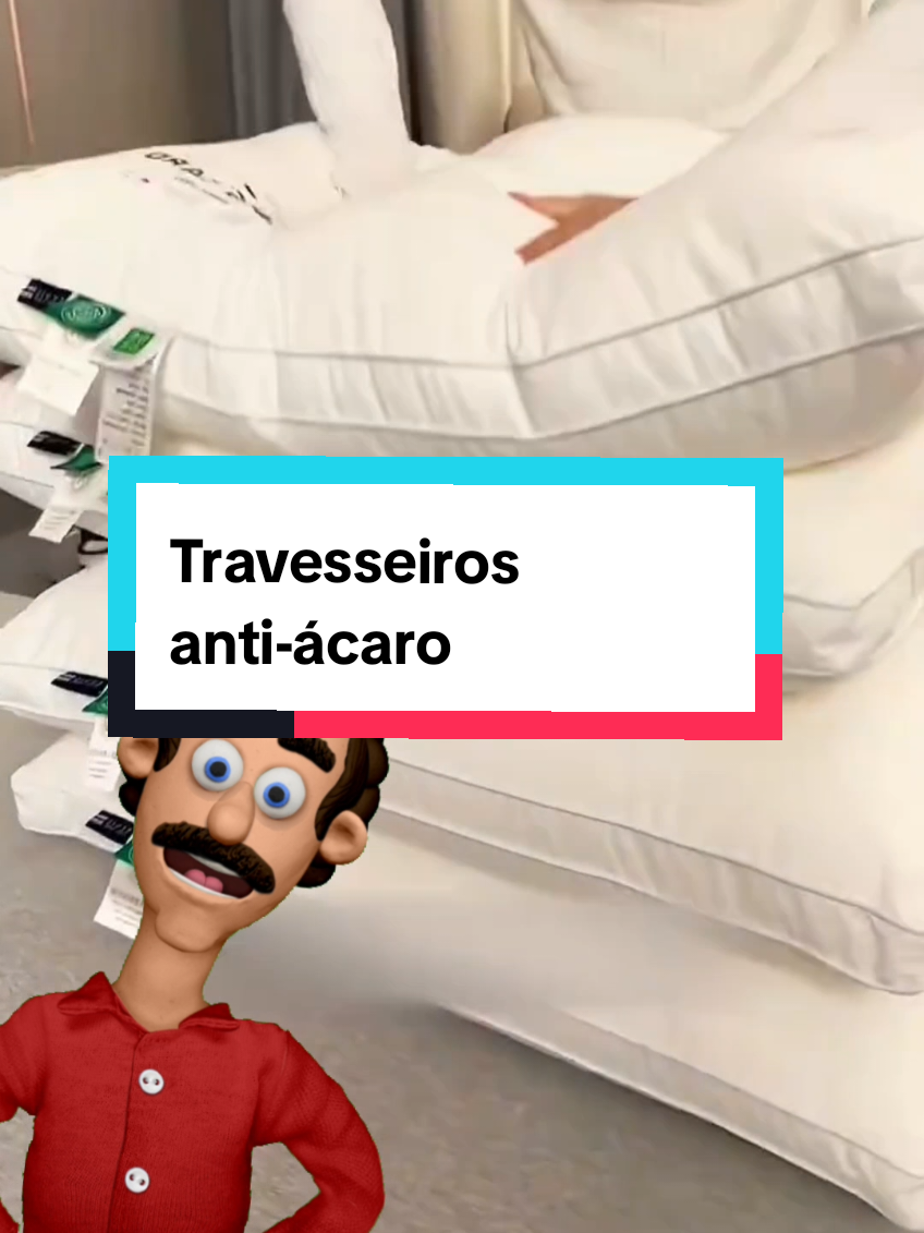 Sabe aquela mancha no seu travesseiro? São ácaros! Confira esse kit de 4 travesseiros antiácaros. #travesseiro #acaros #acaro #dormirbem #travesseiros 