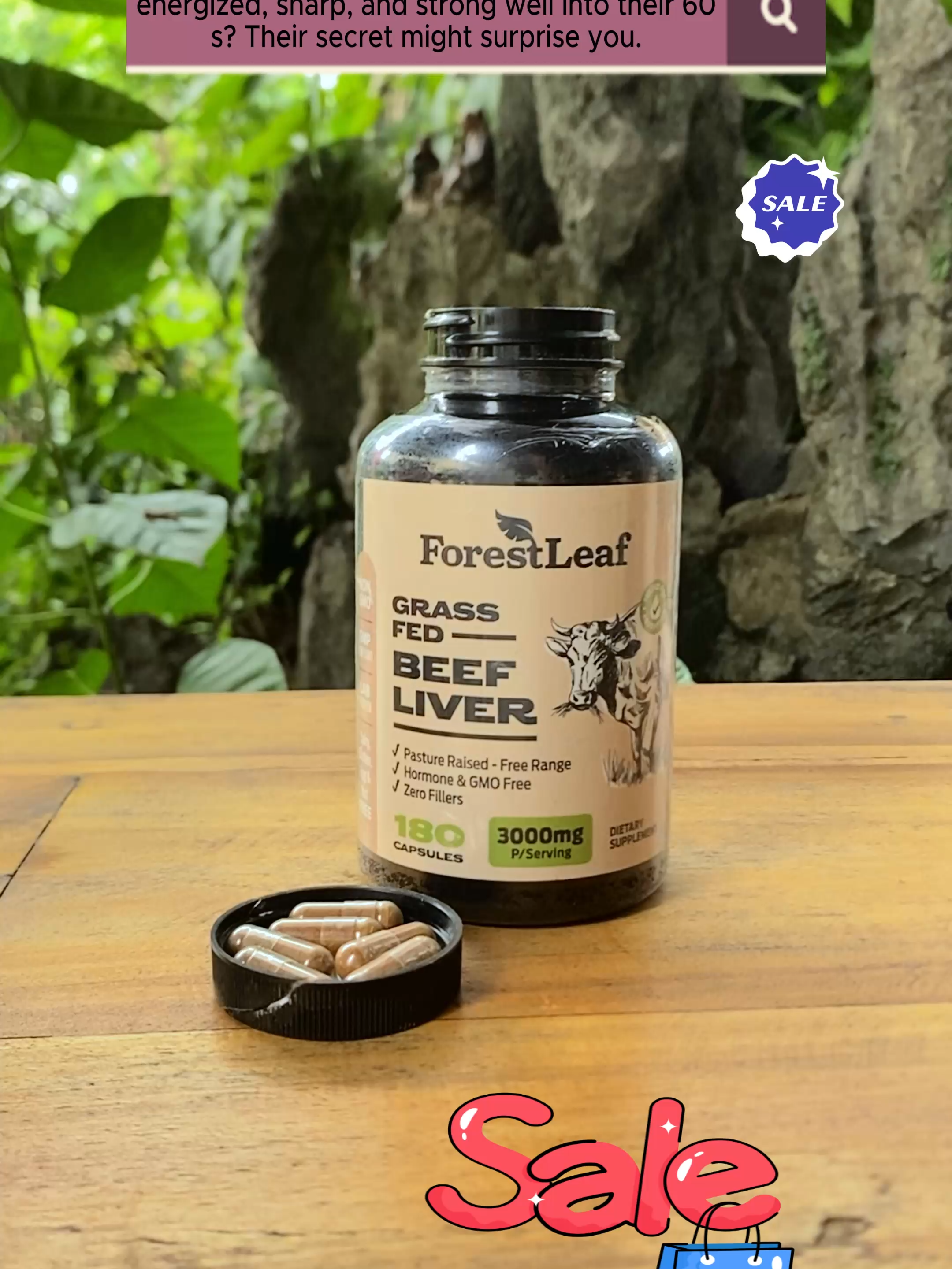 Fuel your body with natural heme iron, B12, and vitamin A from grass-fed beef liver for lasting vitality #tiktokshop #beefliversupplement #naturalenergy #fypシ