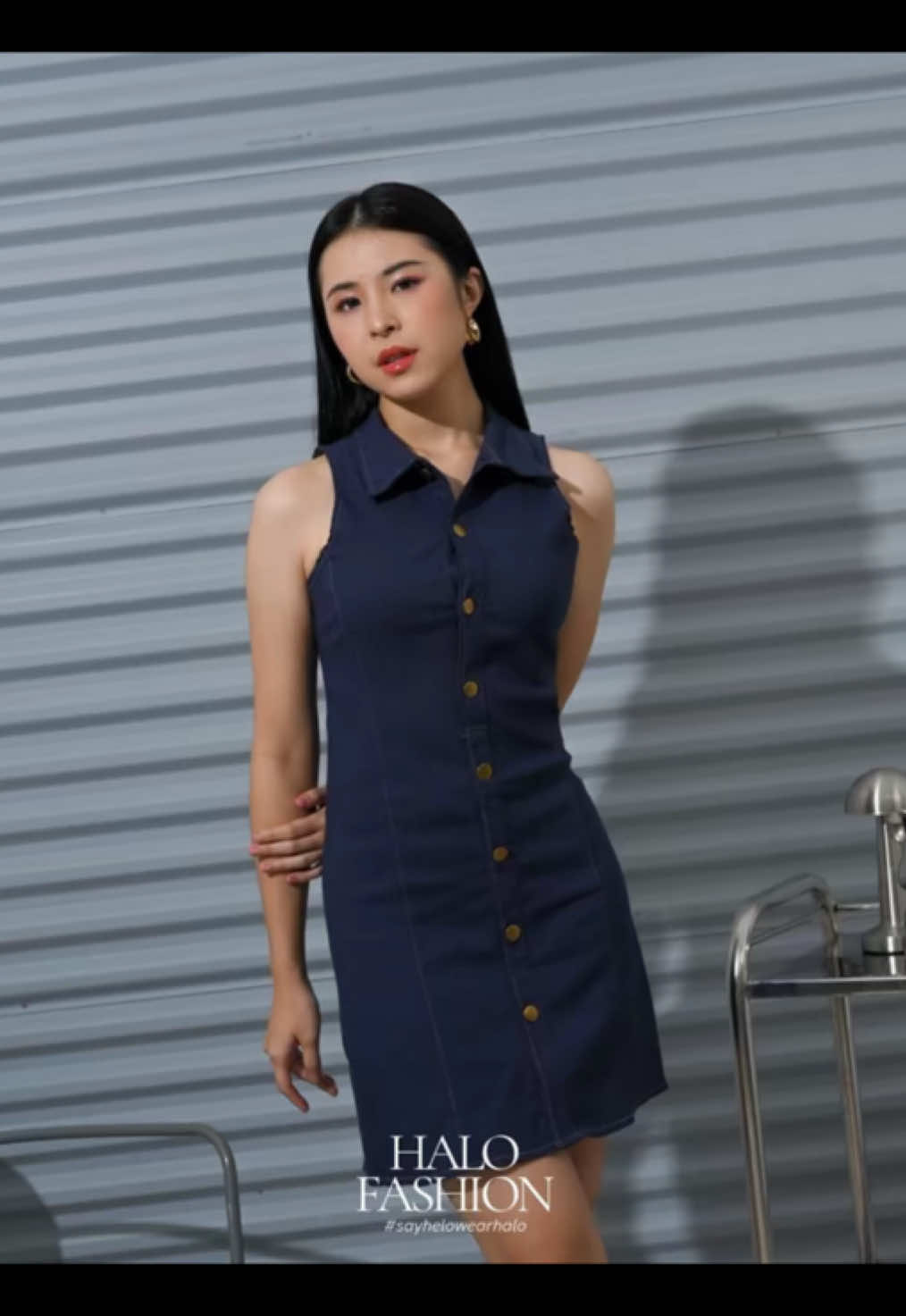 [Halofashion] Yumi Denim Dress #dress #denimdress #fypp 
