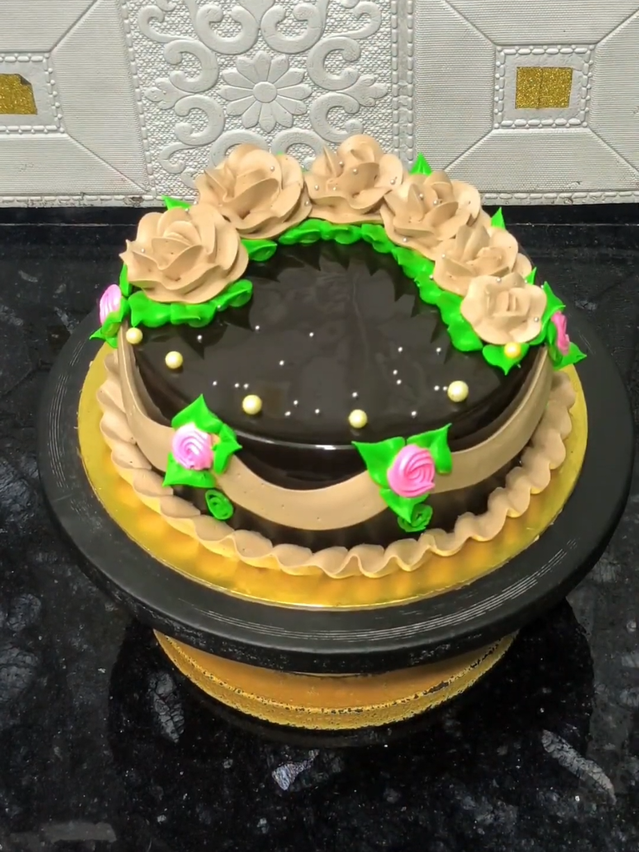 chocolate flower new chocolate cake#viralditiktok #cakedecorating #cake #designtok #tik_tok #birthday #chocolate 