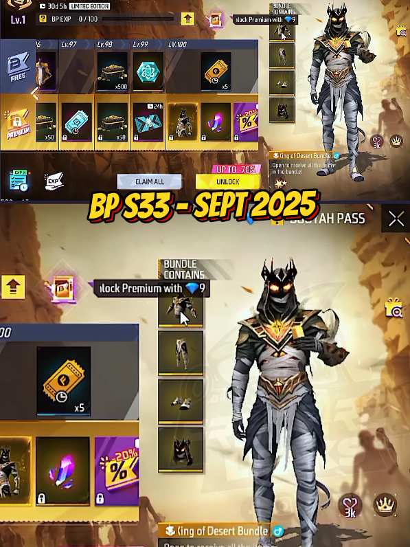 ‎🔥 Desert Eclipse September Booyah Pass Free Fire 2025 - Booyah Pass Season 33 Review ‎🤗 Pase de Booyah Septiembre 2025 ‎🤗 Passe Booyah De Setembro 2025 ‎ ‎Like 👍, Share & Follow 🥰 ‎ ‎For all video Leaks visit us on👇 ‎YouTube, TikTok @FreeFireLeaks ‎ ‎#FreeFireLeaks #foryou  ‎#PasseDeSeptiembre2025 #NextBooyahPass #NuevoPassedeBooyah #NewBooyahPass2025 #PasseBooyah  #freefirenews #ffdataminer   #nuevaactualización #garenafreefire 