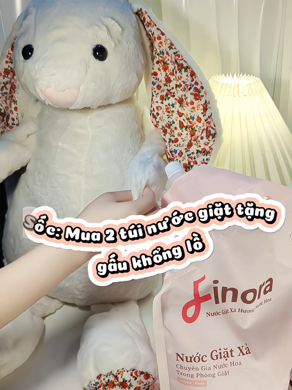 K thể ngờ được con gấu to đùng thế, Nước giặt nhà Finora này đúng đỉnh lại thơm nha 🥰  #finora #nuocgiat #unbox #review 