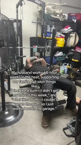 I’m convinced no one works harder. 🫶🏼 #husband #husbandwife #bluecollarwife #bluecollar #millennial 