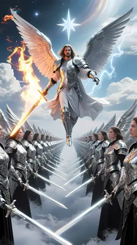 Angelic host#jesus #angel #justice #aigenerated 