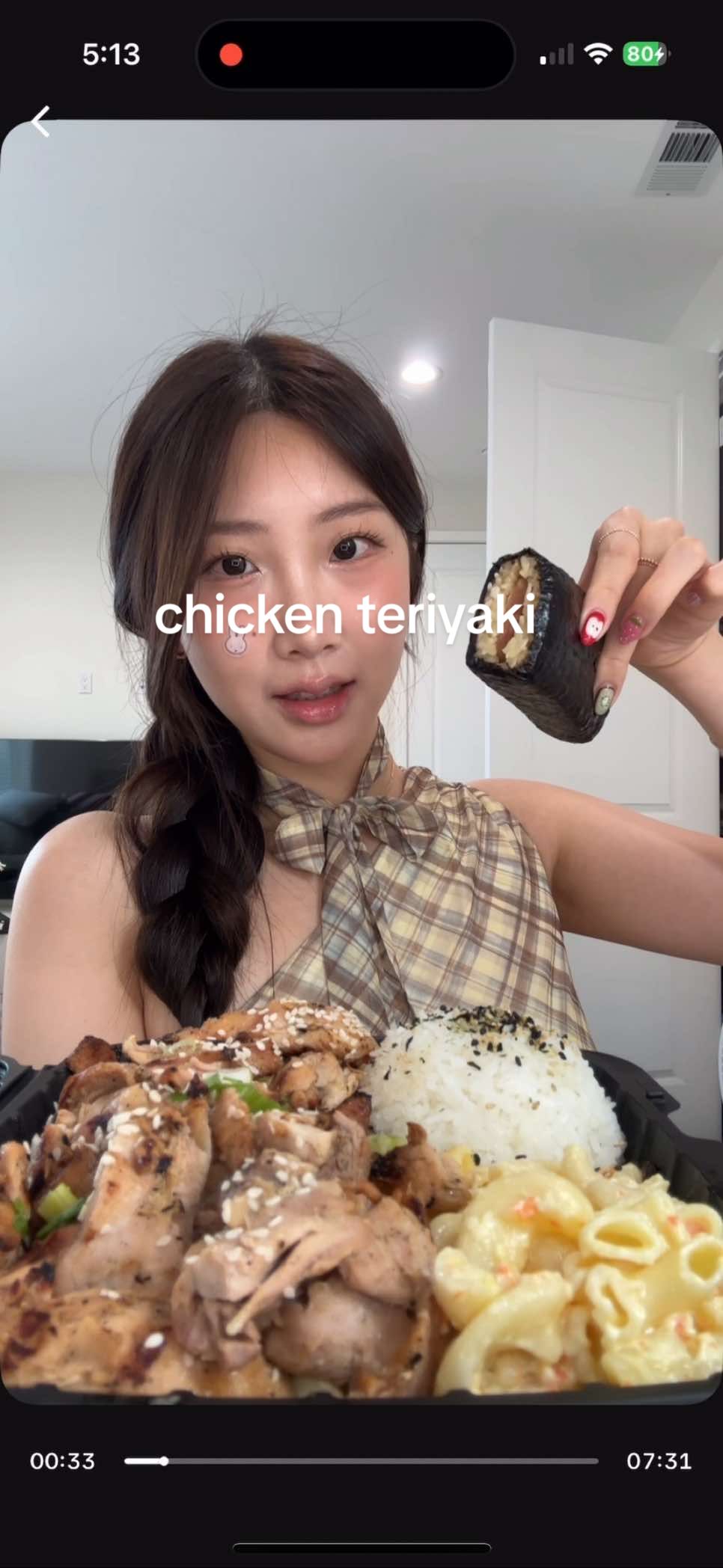 #hawaiianfood #chickenteriyaki #spammusubi #mukbang #eatingshow #chewingsound 