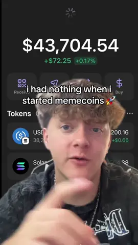 i had legit nothing when i started bro 🙏 #fyp #memecoins #crypto #trading #solana #dexscreener 