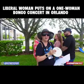 Liberal woman puts on a one-woman bongo concert in Orlando