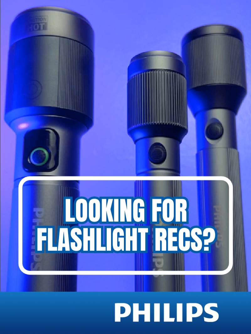 Naghahanap ka ba ng recommendations for flashlights? Sige bigyan kita! High quality pa! FYI, may one year warrnaty lahat 'to ah! Kaya check our showcase! #philips #flashlight #emergency #essentials #aesthetic #Hiking #bigflashlight #camping #budget