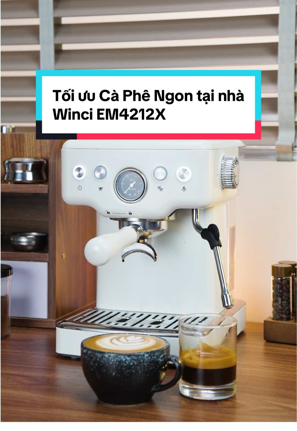 Yêu thích cà phê ngại nắng mưa thì chắc chắn phải tham khảo em máy pha cà phê Winci EM4212X nhaa. 🥰🥰 #viral #viral #wincistore #mayphacafe #mayphacafetudong #sale88 