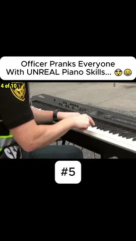 Officer shocks everyone with UNREAL plano skills! No one saw it coming! #PianoPrank #TalentedOfficer #UnexpectedSkills #FunnyMoment #UnrealTalent 