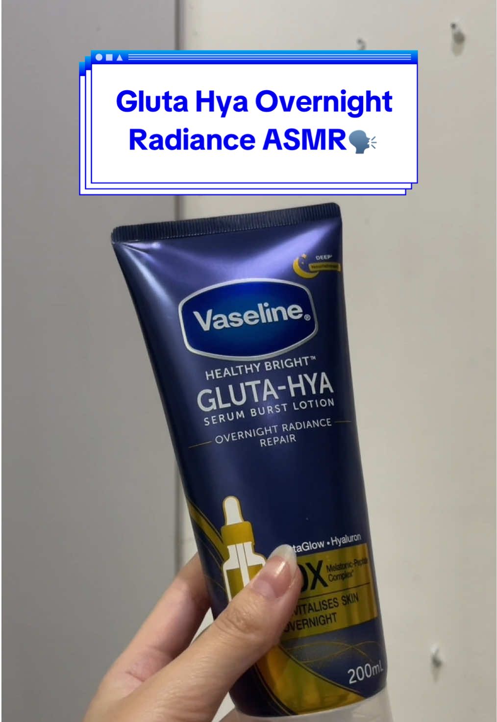 Sleep tight, skin brighter! 😴 Vaseline Gluta-Hya bantu regenerasi kulit kering dan kusam semalaman. ✨ Glow up mulai dari malam ini, jangan skip Vaseline kamu💙 #vaselineid #vaseline #vaselineglutahya #glutahya #vaselineindonesia 