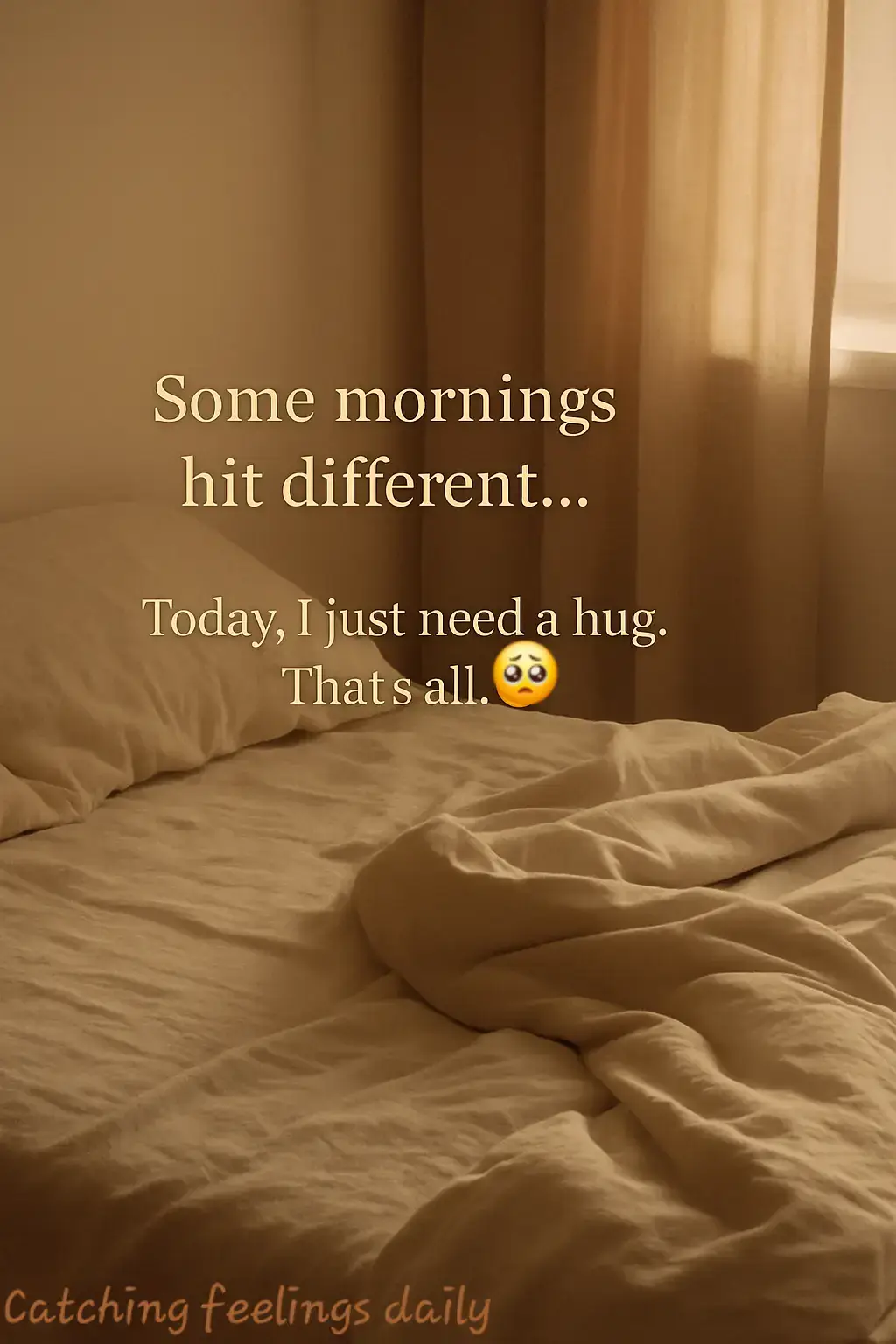 Not every morning starts strong...but sometimes all we need is a little love 🤍#Catchingfeelingsdaily  #Emotionalcheckin #hugneeded #yourenotalone