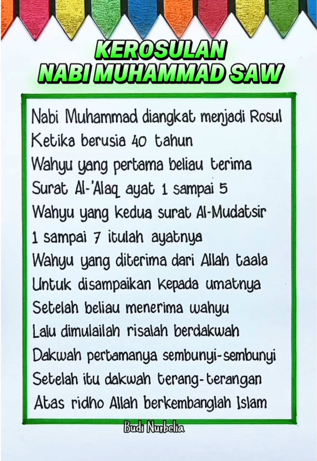 Kerosulan Nabi Muhammad Saw #belajar #edukasianak #fyp 