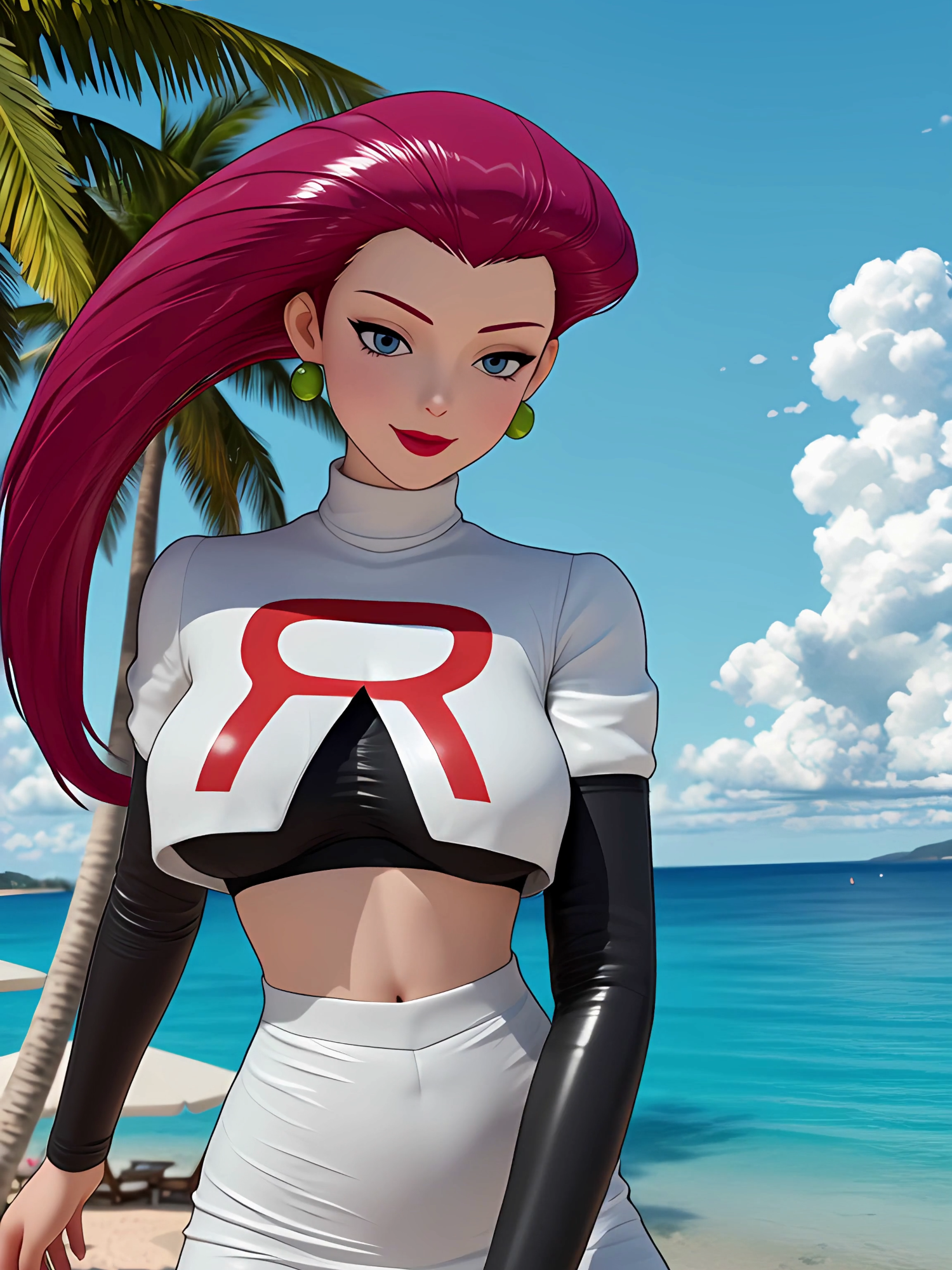 💄 Jessie — the queen of flair, fashion, and fierce attitude. 🚀 Team Rocket’s finest, serving looks while stealing hearts. 💬 Who’s your favorite villainous beauty? 💋 Follow for more dangerously iconic waifus! #jessie #teamrocket #pokemon #jessiepokemonn #aigirl #aigenerated #waifu #animegirll #villainvibes #iconic #aesthetic #fanart #cosplayvibes #aiart #redhair #beautyandpower #trending #foryou  #kawaii#waifu
