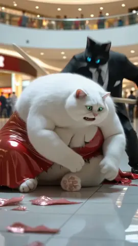 Fat Cat to Fit Queen! 🐱🏋️‍♀️#aistory #aivideo #uktiktok #viral #ai #whattowatch #cat 