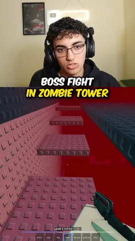 BOSS FIGHT IN ZOMBIE TOWER!!#roblox #funny #caseoh #fyp 