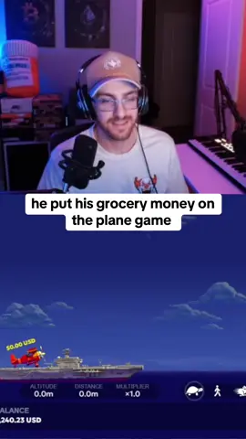 he put his grocery money on the plane game #planegame #kickstreaming 