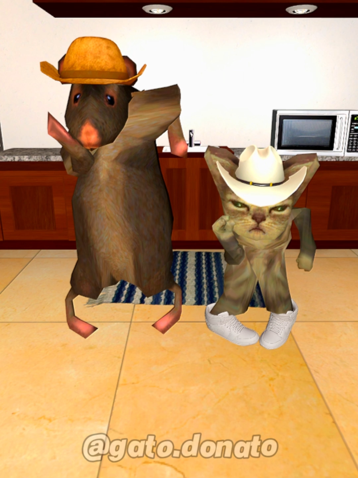 Que tu me tienes temblando..#gatodonato #gato #rato #cat #rat #musica #dança #gmod