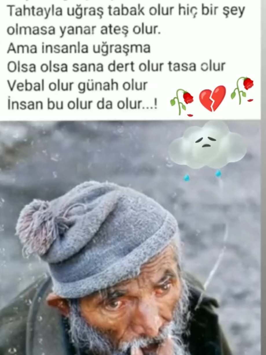 İnsanla uğraşma; Olsa olsa sana dert olur, tasa olur 🥀💔🥀 #duygusalvideolar #duyguluvideolar 