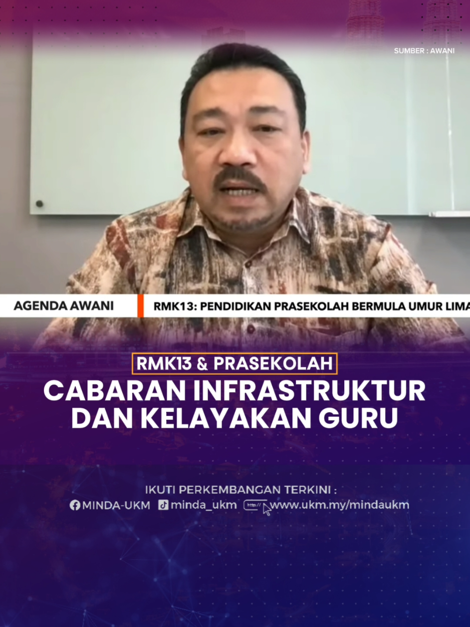 Penyediaan infrastruktur dan persekitaran yang menyeluruh merupakan antara cabaran terbesar yang perlu ditangani oleh KPM dalam merealisasikan agenda mewajibkan pendidikan prasekolah. Dalam masa yang sama, aspek kelayakan dan kompetensi guru tidak boleh dipandang enteng kerana mereka merupakan tunjang utama dalam membimbing dan membentuk asas pendidikan awal kanak-kanak. #mindaukm #mindanews #pendidikan #RMK13 #bersamamembangunkannegara 
