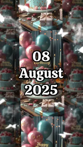 Happy Birthday 08 August 2025 #birthdaytoyou #happybirthday #happybirthdaytemplate #birthday #happybirthdaytoyou #trending #foryou #foryoupage #fyp #ulangtahun #templatetiktok 