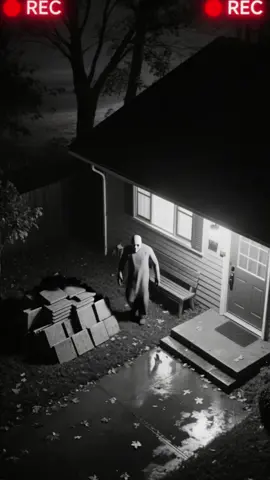 Unknown Man Caught on CCTV Outside the House! #cctv #horror #halloween #foryou #fy 