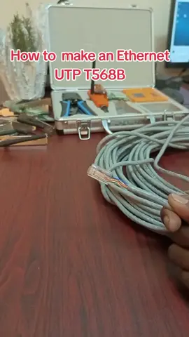 #creatorsearchinsights  How to make Ethernet Cat 6cable |UTP T568 B|Rj 45 #rj #cat6#viral #fyp #short#cable#utp