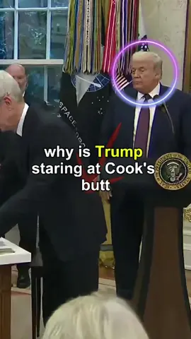 Why is Trump staring at Cook’s butt #fyp #foryoupage #tiktok #celebrity #timcook 