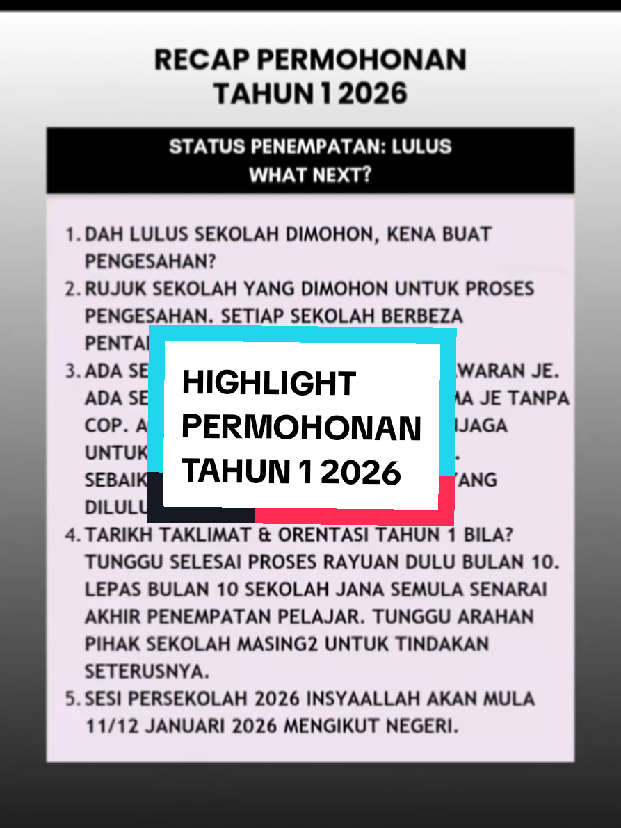 Replying to @atikaazali_ RECAP HIGHLIGHT PERMOHONAN TAHUN 1 2026 #tahun1 #idmetahun1 #idme #kpm 