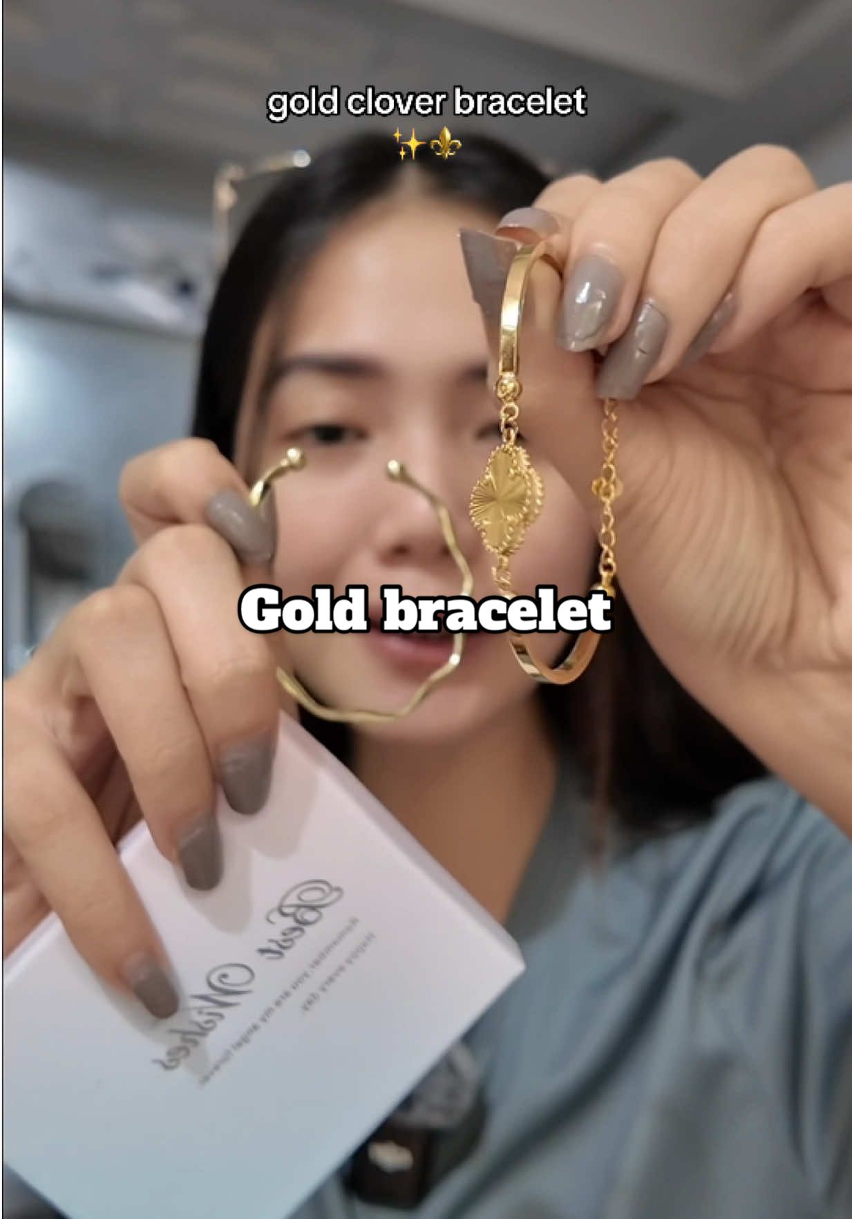 Gold clover bracelet #bracelet #goldbracelet #cloverbracelet 