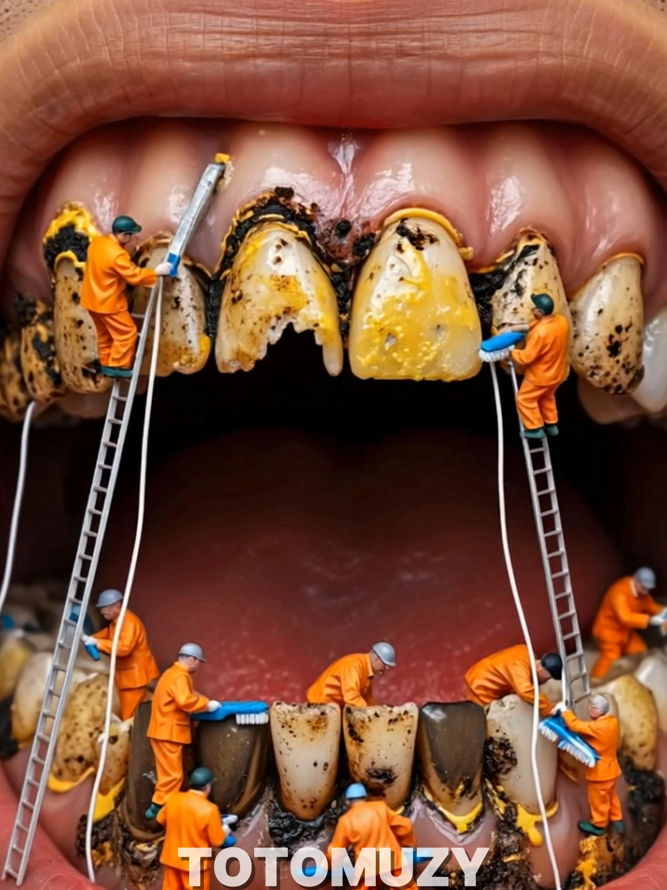 Mini Cleaners vs Rotten Teeth – The Final Polish! 🦷✨ 👇 🎯 Create your own AI shorts here: Freebeat AI > https://surli.cc/bhotao #toothcleaning #satisfyingcleaning #tinyworkers #minicleaners #oralcare #microworkers #toothrestoration #beforeafter #sparklyteeth #dentalart #aiartvideo #shorts #teethcleaning