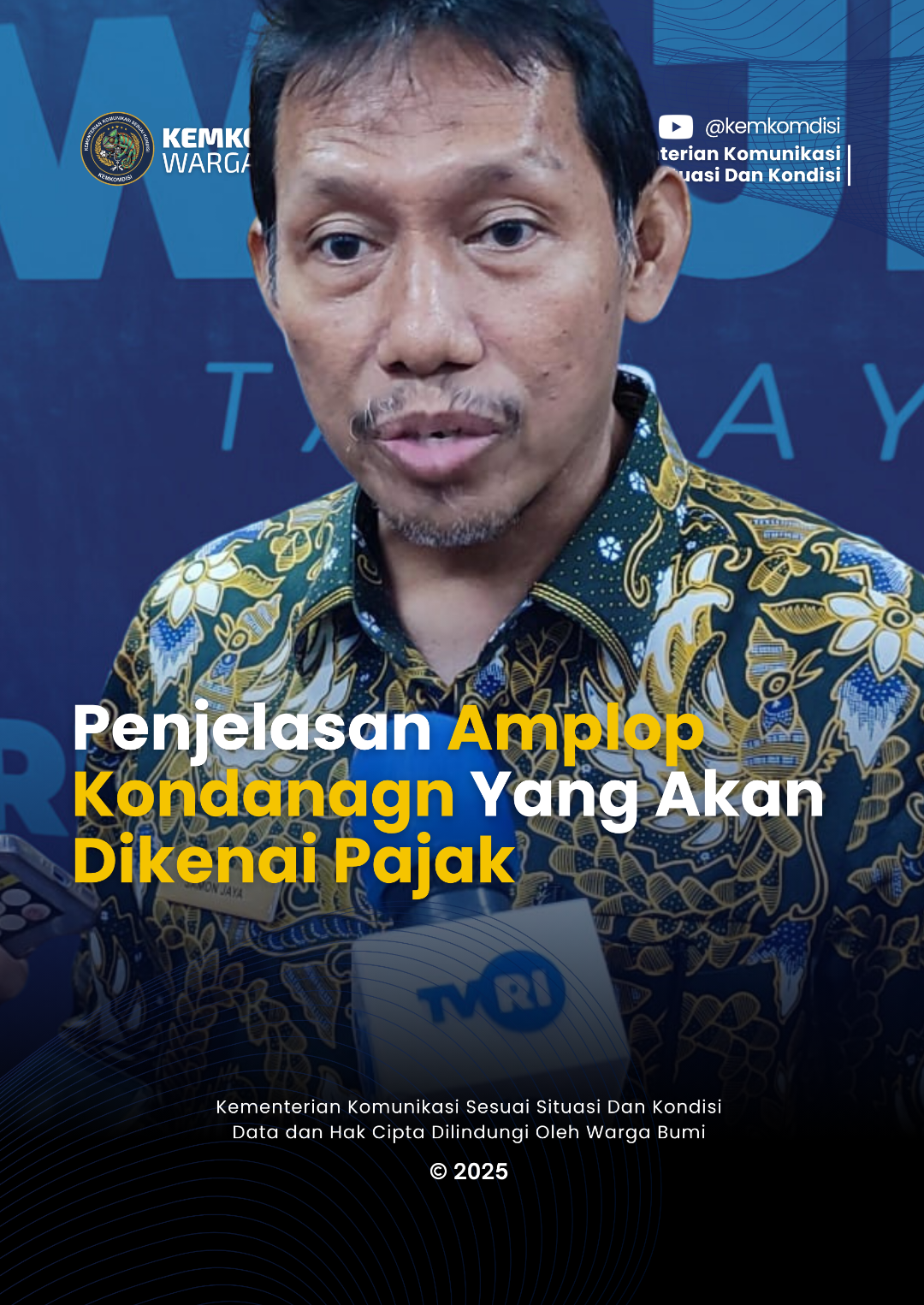 Amplop kondangan jadi kena pajak gak nih ? Penjelasan Kepala Kanwil Direktorat Jenderal Pajak Nusa Tenggara (DJP Nusra) Samon Jaya terkait ramainya persoalan amplop kondangan yang akan dikenai pajak.