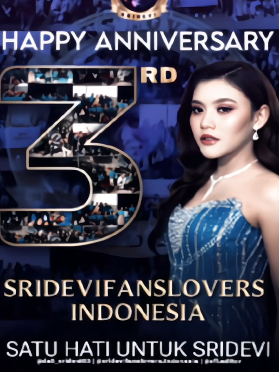 ucapan dari sridevi buat sridevi fans lovers di manapun berada! sekali lagi Happy Anniversary Sridevi Fans Lovers semoga makin kompak💙✨ 
