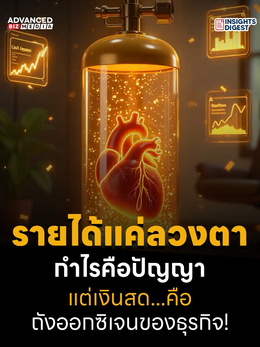 รายได้แค่ลวงตา กำไรคือปัญญา แต่เงินสด...คือถังออกซิเจนของธุรกิจ! #ABM #CashFlow #ธุรกิจอยู่ได้ด้วยเงินสด #รายได้คือมายา #กำไรคือปัญญา #ชีวิตไร้เงินสด