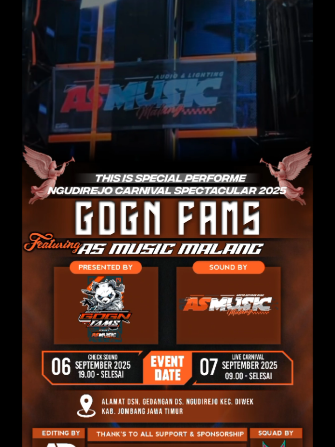 Pamflet cek sound & Carnival GOGN FAMS x AS MUSIC MALANG pemuda GEDANGAN NGUDIREJO ngudirejo carnival spectacular 2025 #asmusicmalang #gognfams #ngudirejo #trendingsound #addesignofficialreal #pamfletceksound #pamfletkarnaval #mentahanpamfletkarnaval #jasadesain #infoorderanmassehhhhhhh #fyp #trending #trendingtiktok #pamfletceksoun #fypシ゚viral #trendingtiktok #trending 