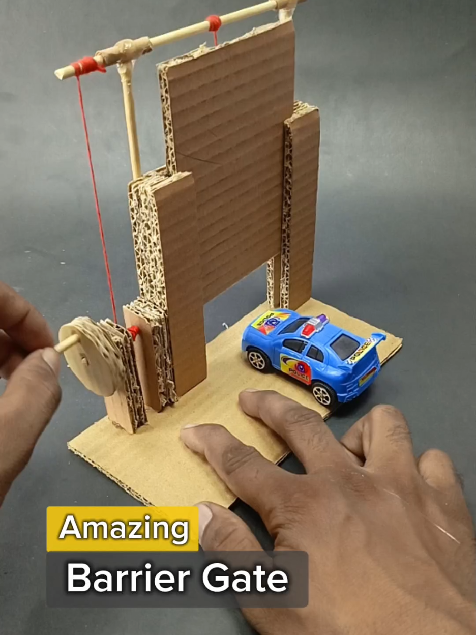 Cardboard Boom Barrier Gate 🚧 | DIY Mini Project Made this working boom barrier using cardboard! 🚗🛑 Perfect for school projects or just for fun. Follow for more cool DIY ideas! #diycraft #cardboardproject #boomgate #barriergate #miniproject #recycledart #kidstoy #ma_diy_tv #foryou #viral 
