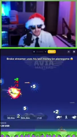 broke college streamer used last $50 on planegame 😱 #kick #collegestreamer #fyp 